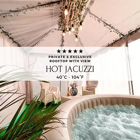 Colosseum House - Private Rooftop, Jacuzzi Hot Tub & View-3